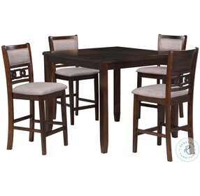 Gia Cherry 5 Piece Counter Height Dining Set