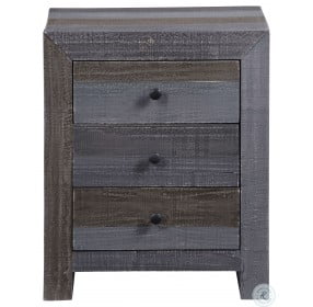 Utah Distressed Forest Gray Nightstand