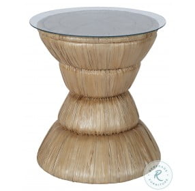 Kai Natural Woven Hourglass Accent Table