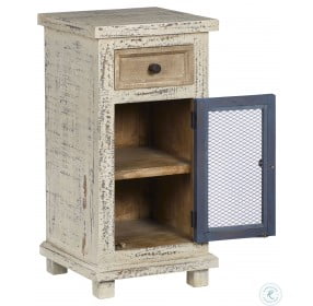 Stella Distressed Earth Tones Small Chairside Cabinet