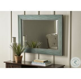 Jacee Antique Teal Accent Mirror