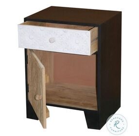 Outbound Distressed Multicolored Nightstand