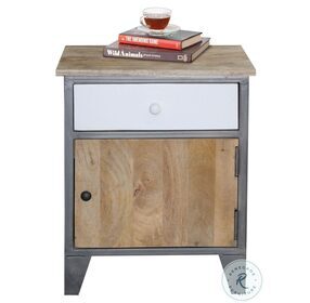 Outbound Distressed Natural And Iron 20" Nightstand