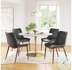 Magnus Black and Walnut Dining Chair Set of 2