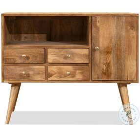 Miles Distressed Wheat Console Table