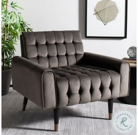 Amaris Shale And Black Tufted Accent Chair