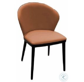 Achele Tan Leather Dining Chair Set of 2