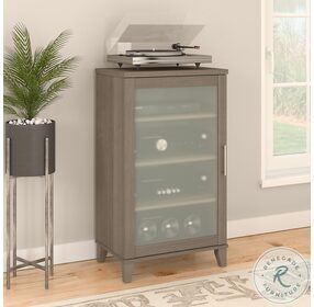 Somerset Ash Gray Media Accent Cabinet