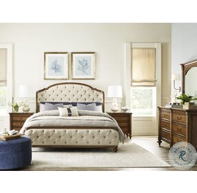 Berkshire Glendale Cognac California King Upholstered Shelter Bed