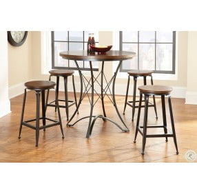 Adele Natural Brown And Black Counter Height Dining Table