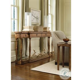 Sanctuary Driftwood Four Drawer Thin Console Table