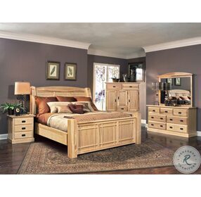 Amish Highlands Natural Queen Arch Panel Bed