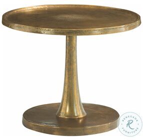 Benson Vintage Brass Round Chairside Table