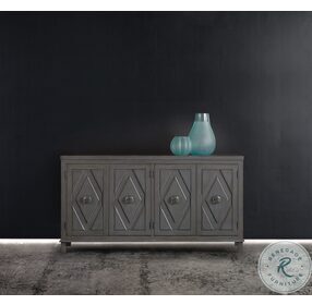 Raellen Distressed Gray Console Table