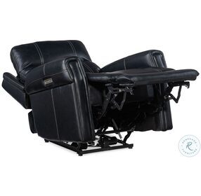 Carroll Milton Midnight Leather Power Recliner With Power Headrest and Lumbar