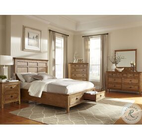 Alta Brushed Ash Queen Panel Storage Bed