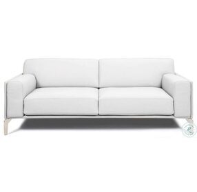 Alessia White Leather Sofa