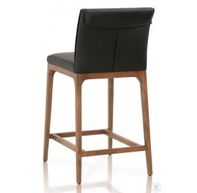 Alex Walnut Leather Counter Height Stool