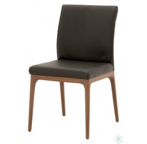 Alex Walnut Leather Dining Chair Set Of 2