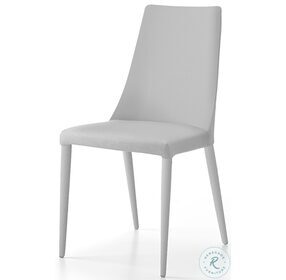 Aloe White Leather Dining Chair Set of 2