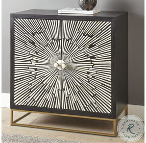 Amika Black And White 2 Door Accent Cabinet