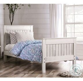 Rockwall Weathered White And Gray Panel Bedroom Set