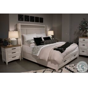 Americana Modern Cotton King Upholstered Shelter Bed