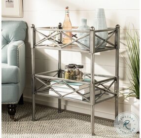 Jamese Silver Storage Accent Table