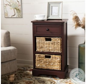 Carrie Red Storage Side Table
