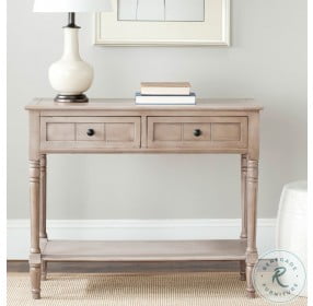 Samantha Vintage Gray 2 Drawer Console Table