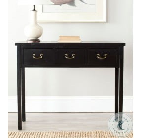Cindy Black Storage Drawer Console Table