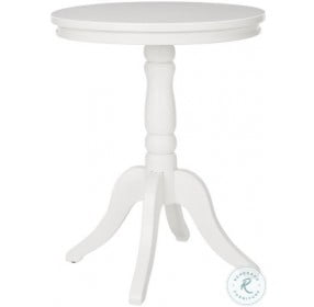 Vivienne White Round Top Side Table