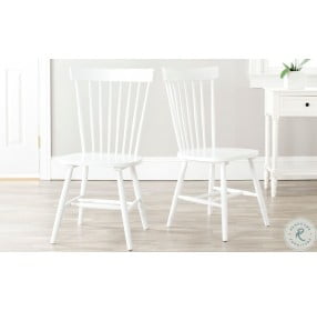 Parker White 17" Spindle Dining Chair Set Of 2