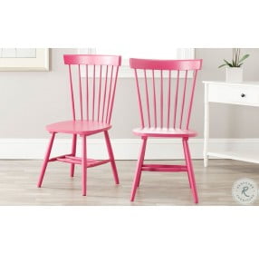 Parker Raspberry 17" Spindle Dining Chair Set Of 2