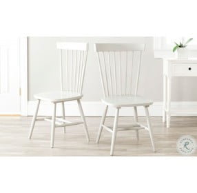 Parker Off White 17" Spindle Dining Chair Set Of 2