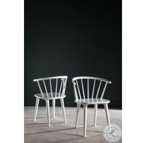 Blanchard White 18" Curved Spindle Side Chair Set Of 2