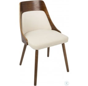 Anabelle Walnut And Cream Dining Chair