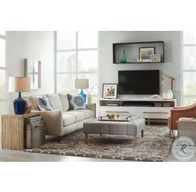 Urban Elevation White And Light Maple Low TV Stand