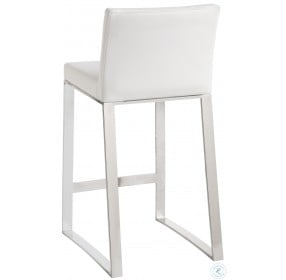 Architect White Counter Height Stool