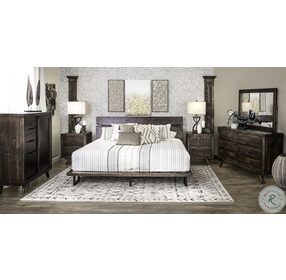 Pasco Distressed Cocoa King Platform Bed