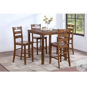 Salem Tobacco 5 Piece Counter Height Dining Set