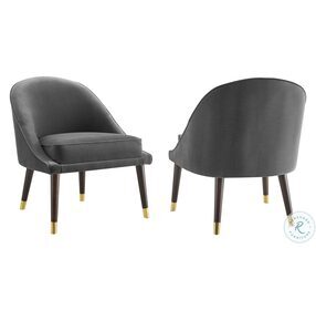 Avalon Charcoal Gray Velvet Accent Chair