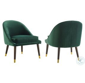 Avalon Green Velvet Accent Chair
