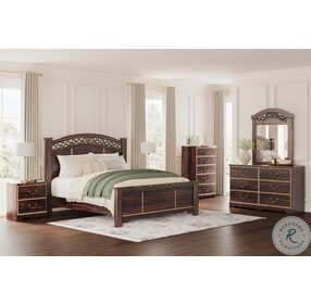 Glosmount Two tone King Poster Bed