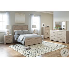 Senniberg Light Brown And White Full Panel Bed