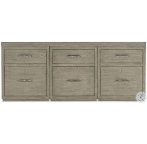 Linville Falls Soft Smoked Gray 72" Credenza with Three File Cabinet