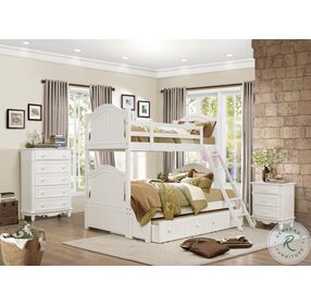 Clementine White Twin Over Full Bunk Bed