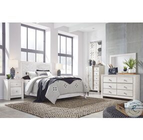 Paxberry Whitewash Queen Panel Bed