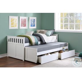 Galen White Twin Daybed with Storage Boxes