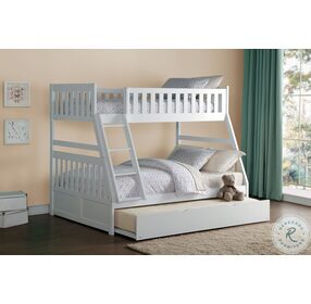 Galen White Twin Over Full Bunk Bed With Twin Trundle